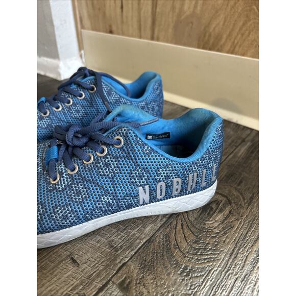NoBull Cherry Blossom Size 7 M /8.5 WBlue Superfabric Athletic Training Shoes - Picture 2 of 6